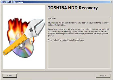 Toshiba satellite recovery disc download